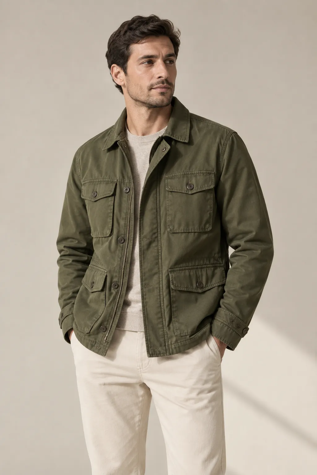 Jackets man olive field jacket