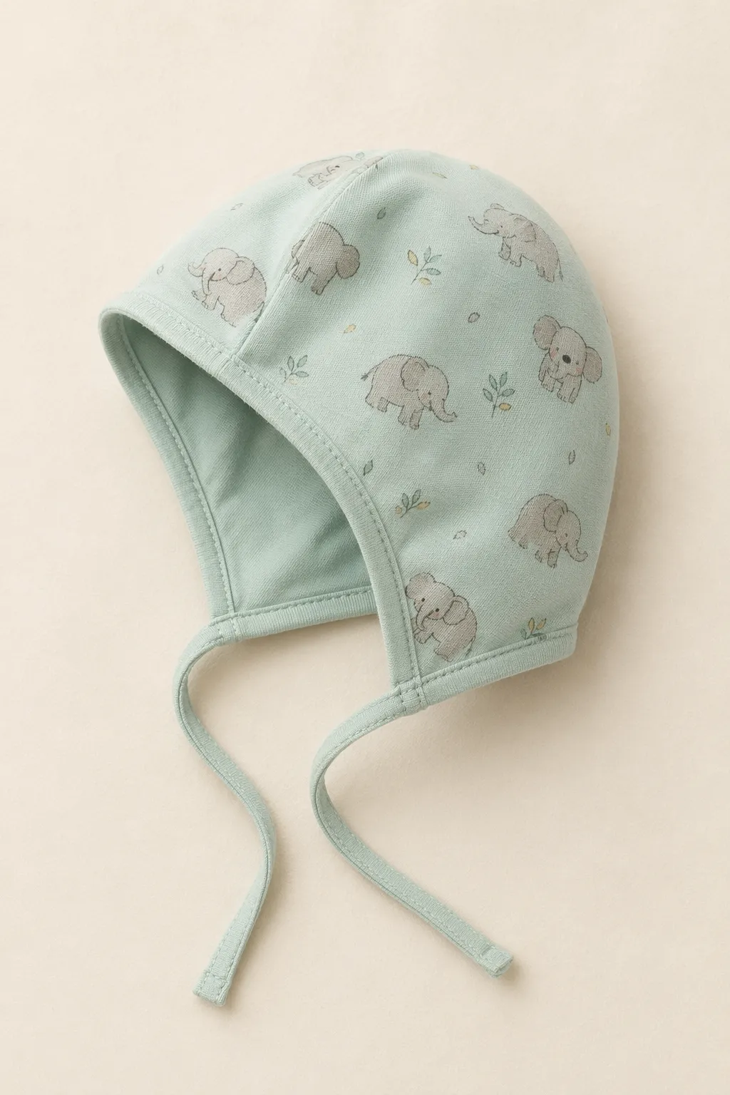Kids child baby mint green elephant print