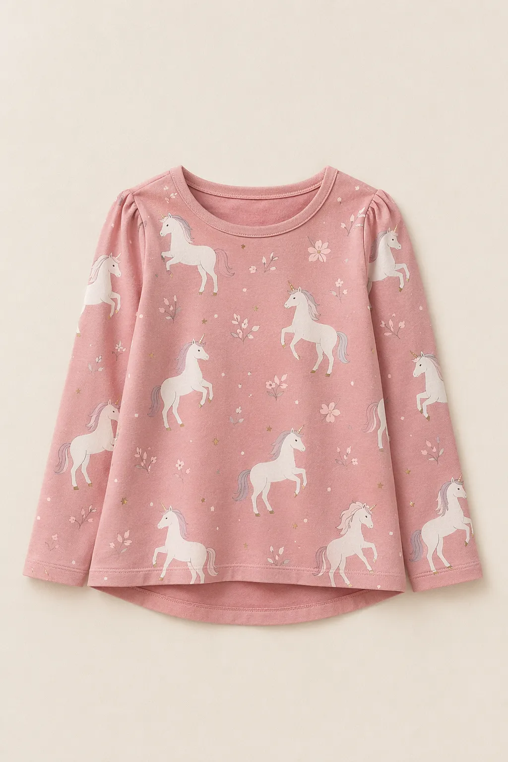 Kids child dusty pink cotton jersey top
