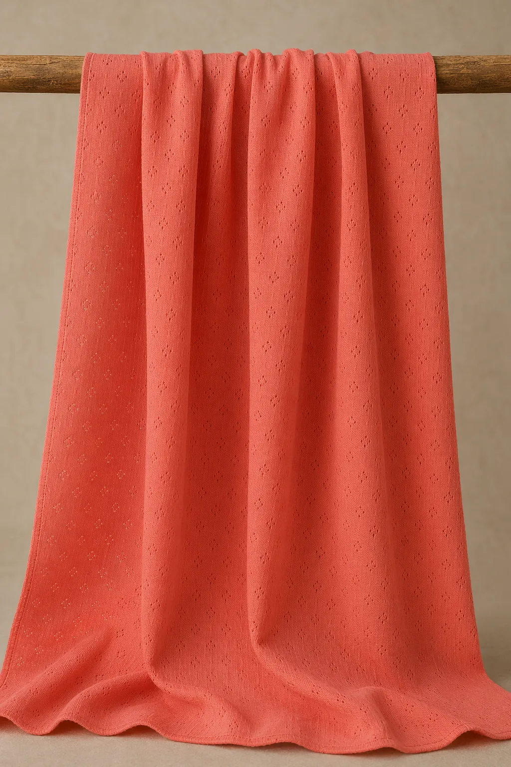 Knits combed interlock pointelle