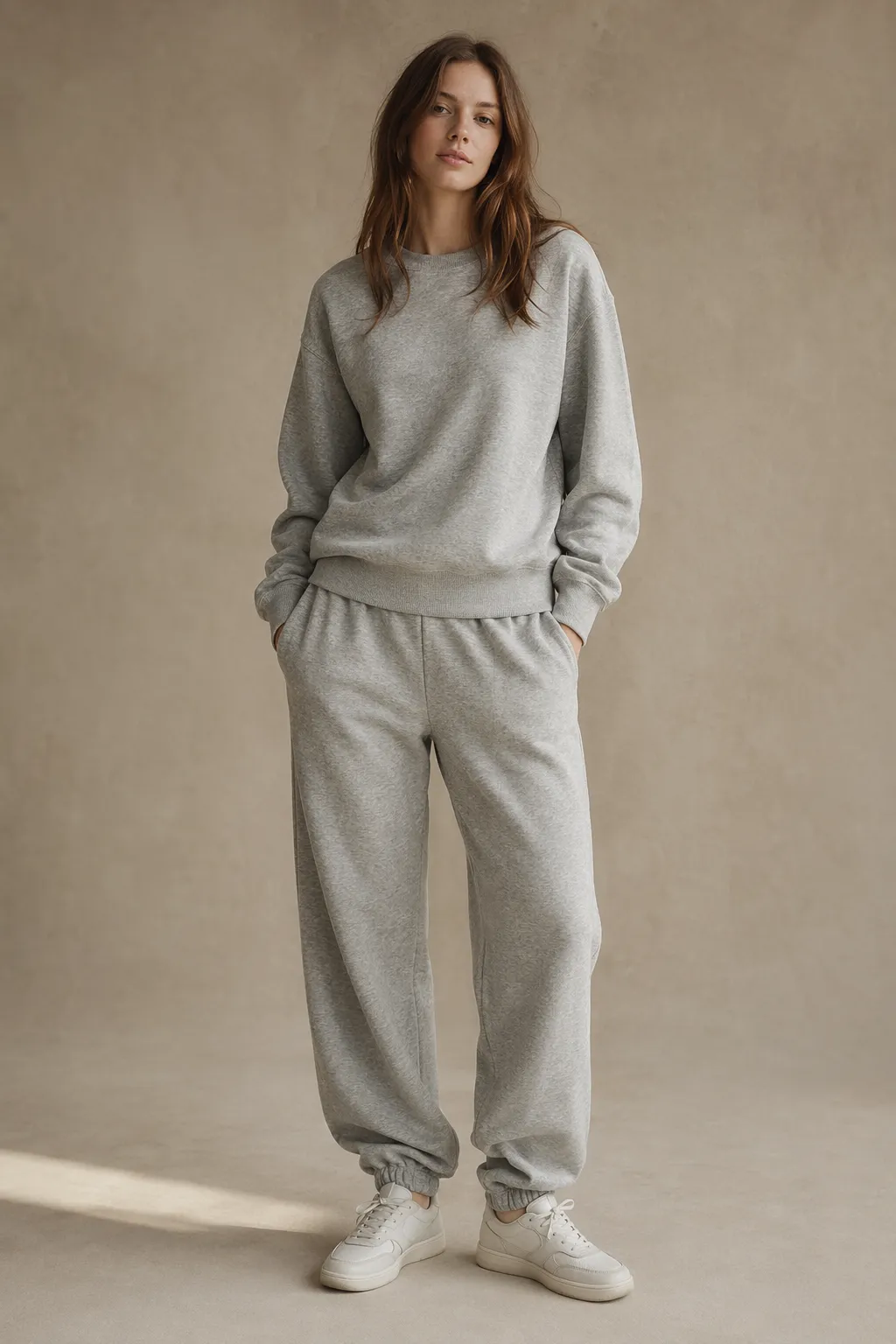 Knits woman grey relaxed sweatshirt