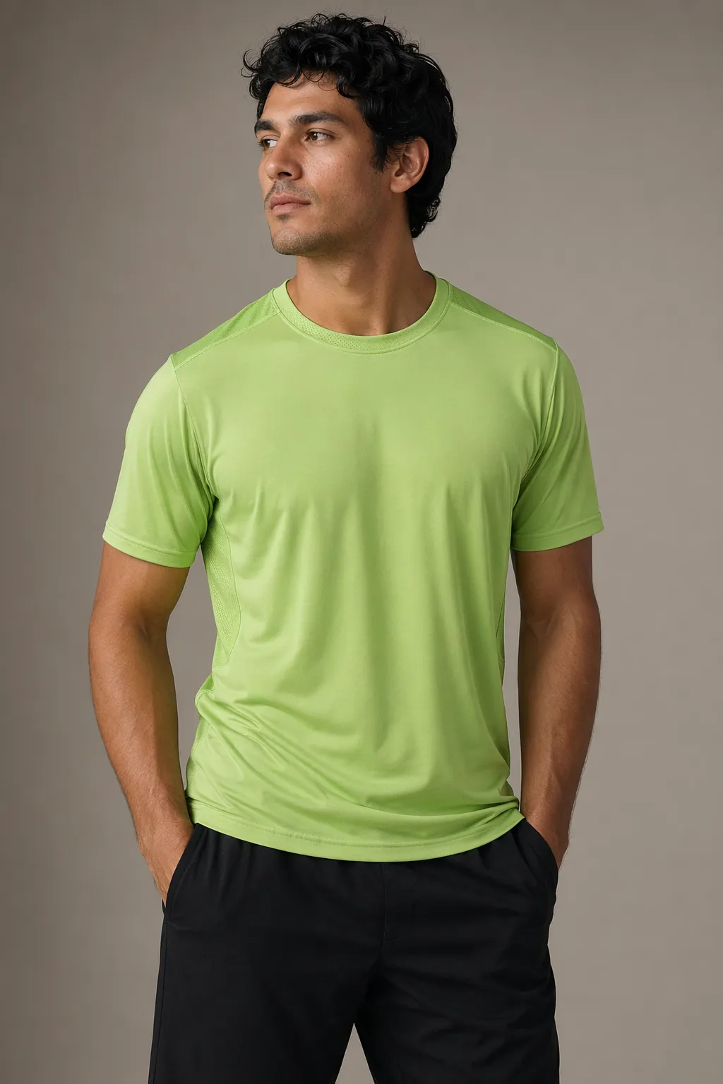 Sportswear man lime mesh tee