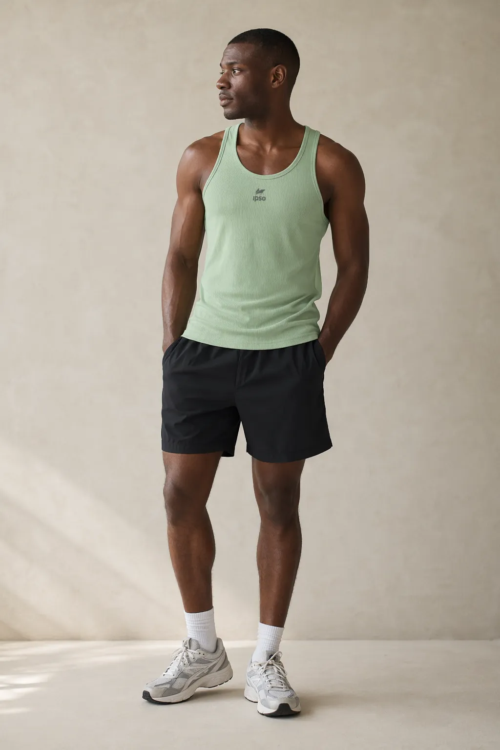 Sportswear man mint mesh tank
