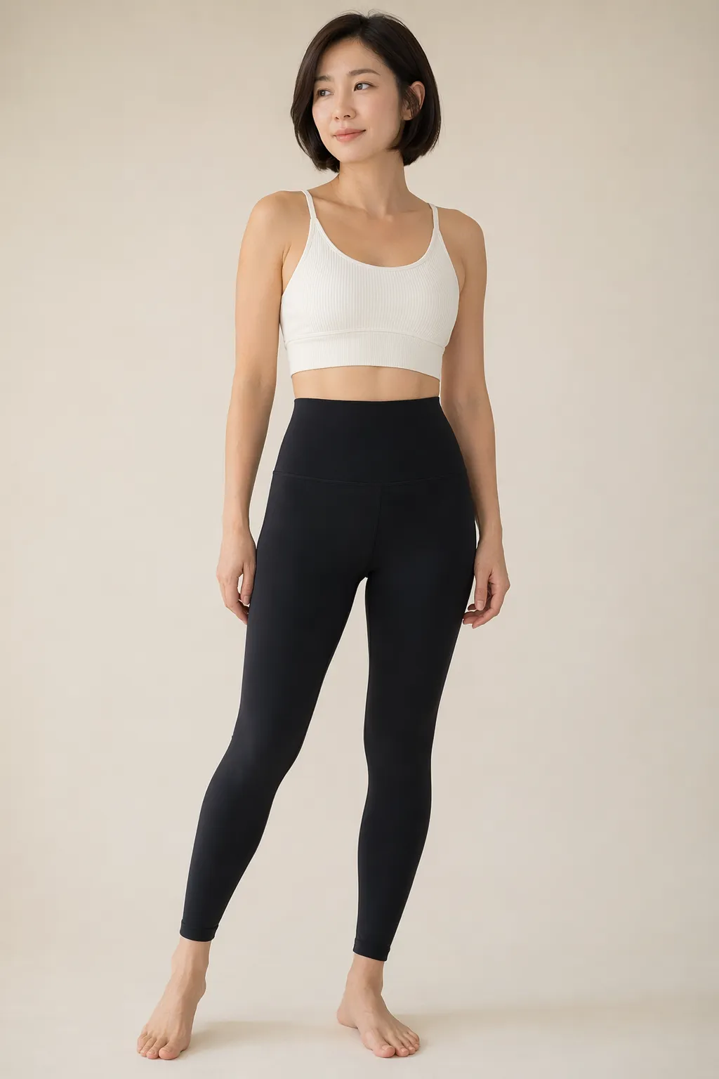 Sportswear woman black highwaist leggings
