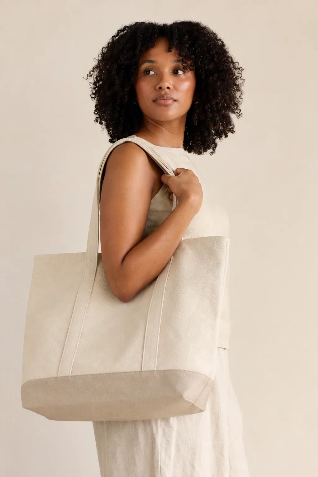 Totes structured cotton shopper