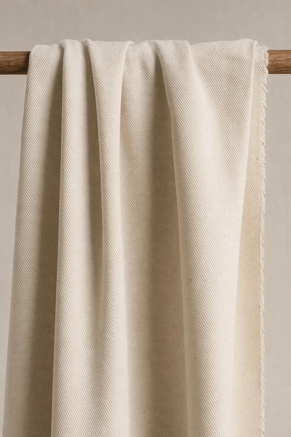 Wovens greige cotton spandex twill light