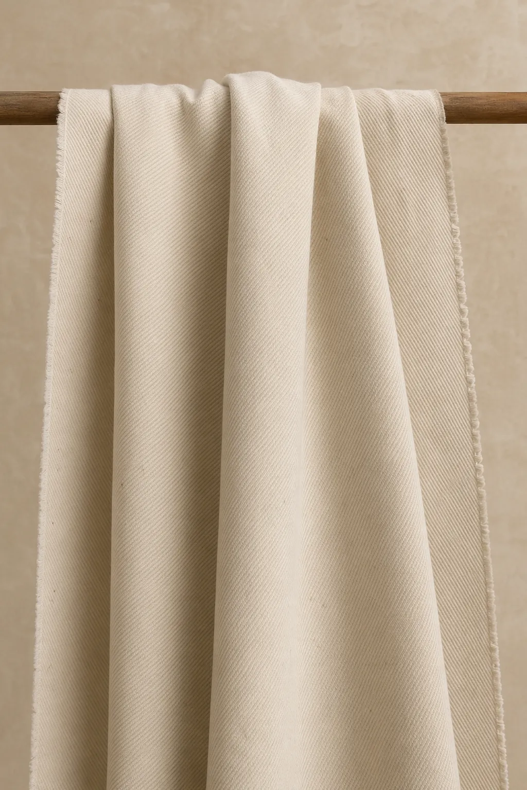 Wovens greige cotton spandex twill mid