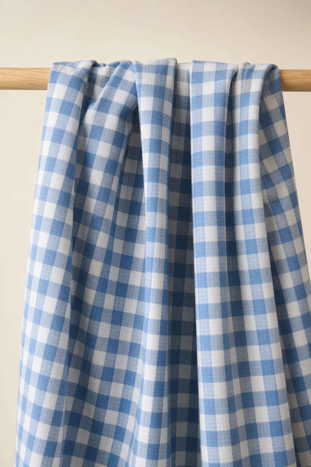 Wovens yd blue gingham fabric