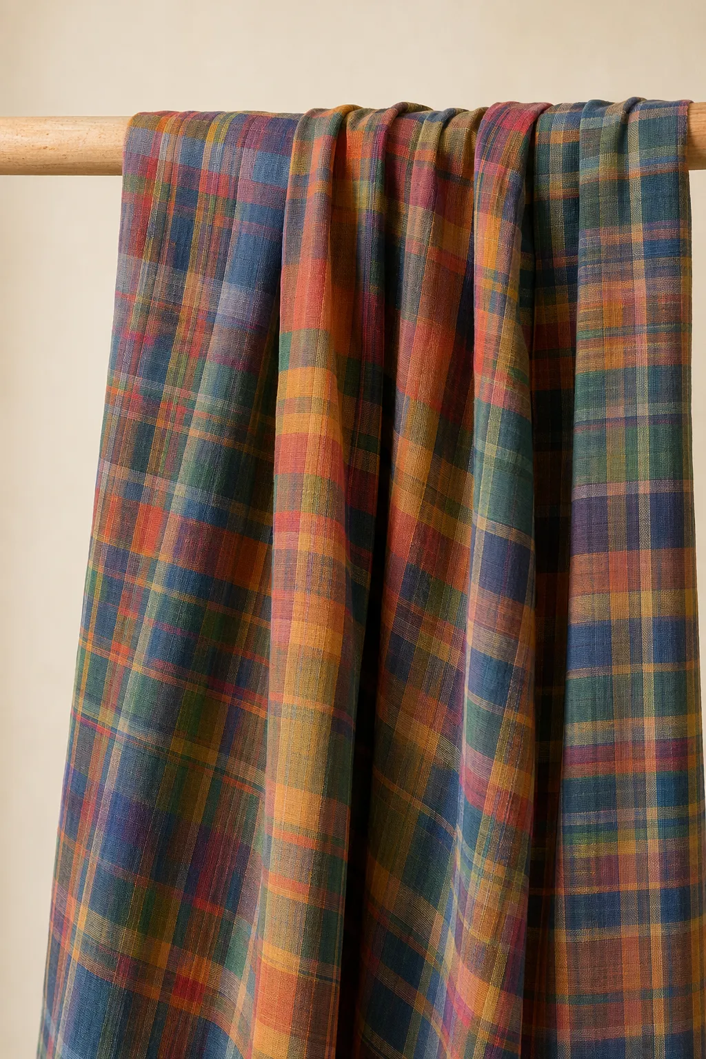 Wovens yd madras check fabric
